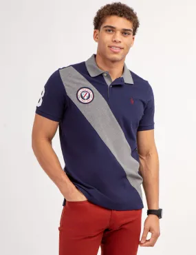 COLORBLOCK PIQUE SASH POLO SHIRT