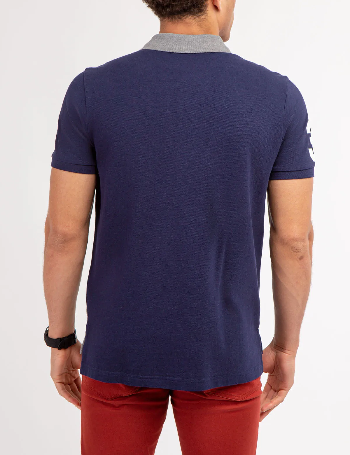 COLORBLOCK PIQUE SASH POLO SHIRT