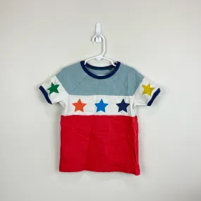 Colourblock Raglan T-shirt	Misty Blue/Strawberry Tart Red 5-6