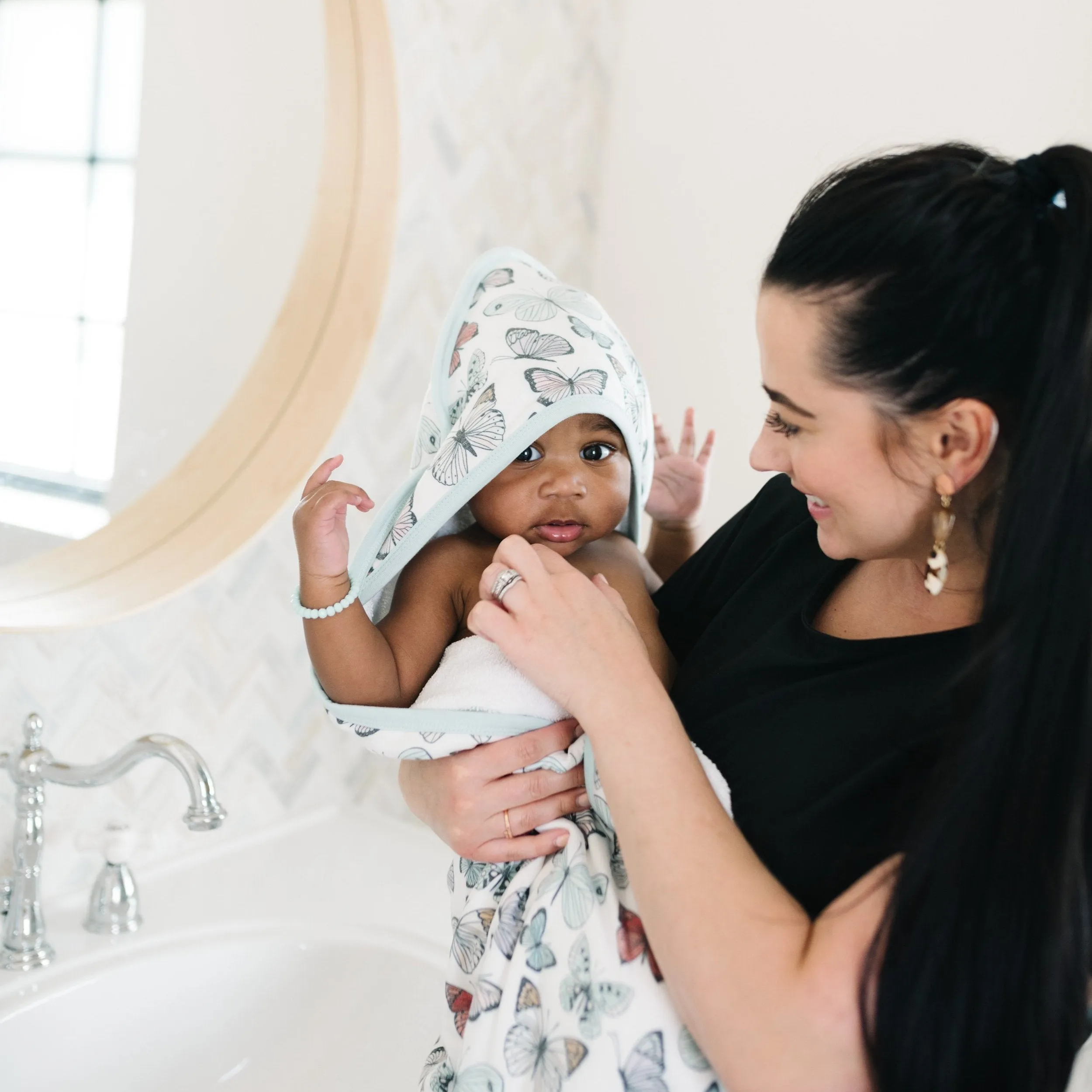 Copper Pearl Premium Knit Hooded Towel | Dot