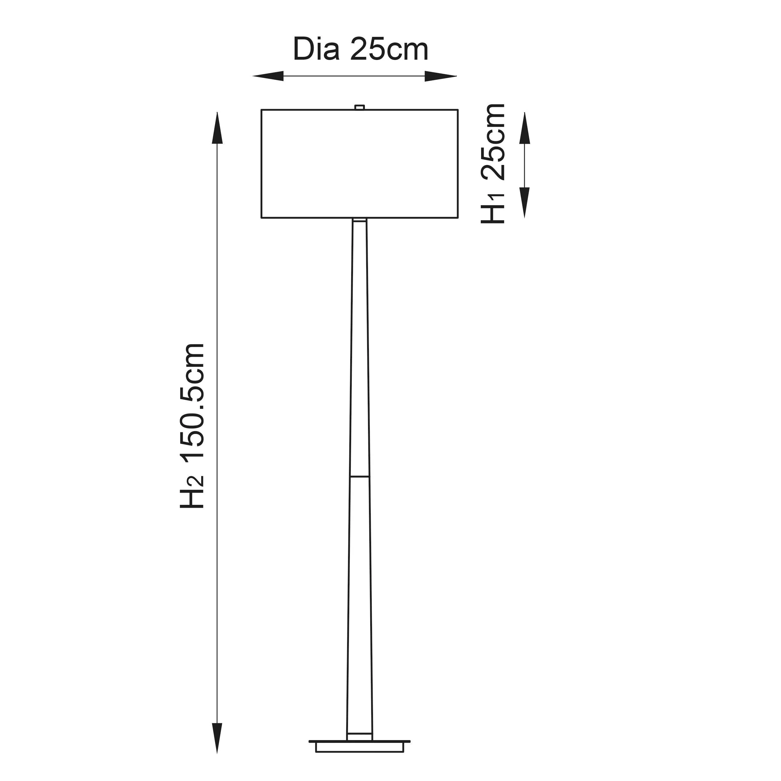 Corvina Nickel Floor Lamp