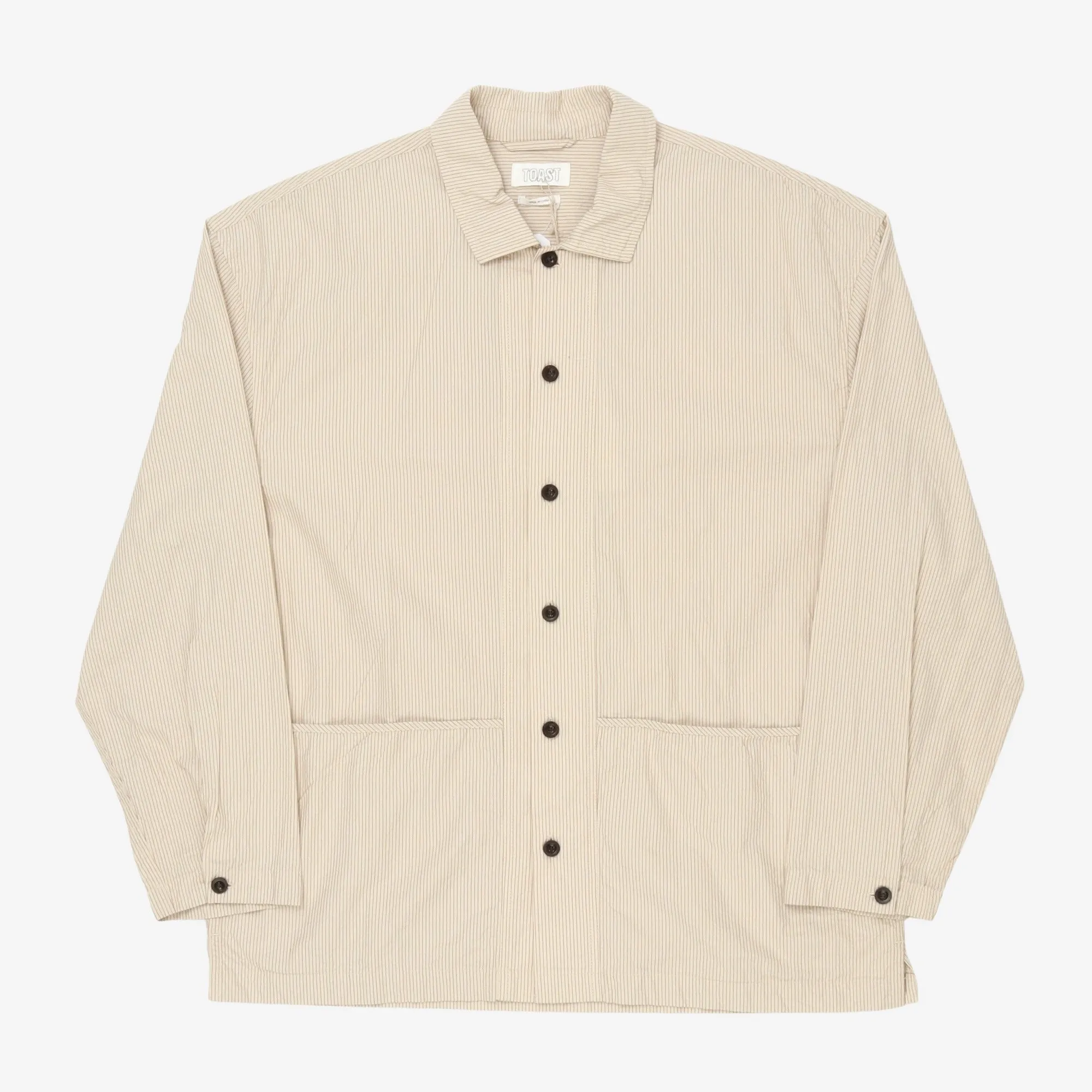 Crinkle Stripe Chore Jacket
