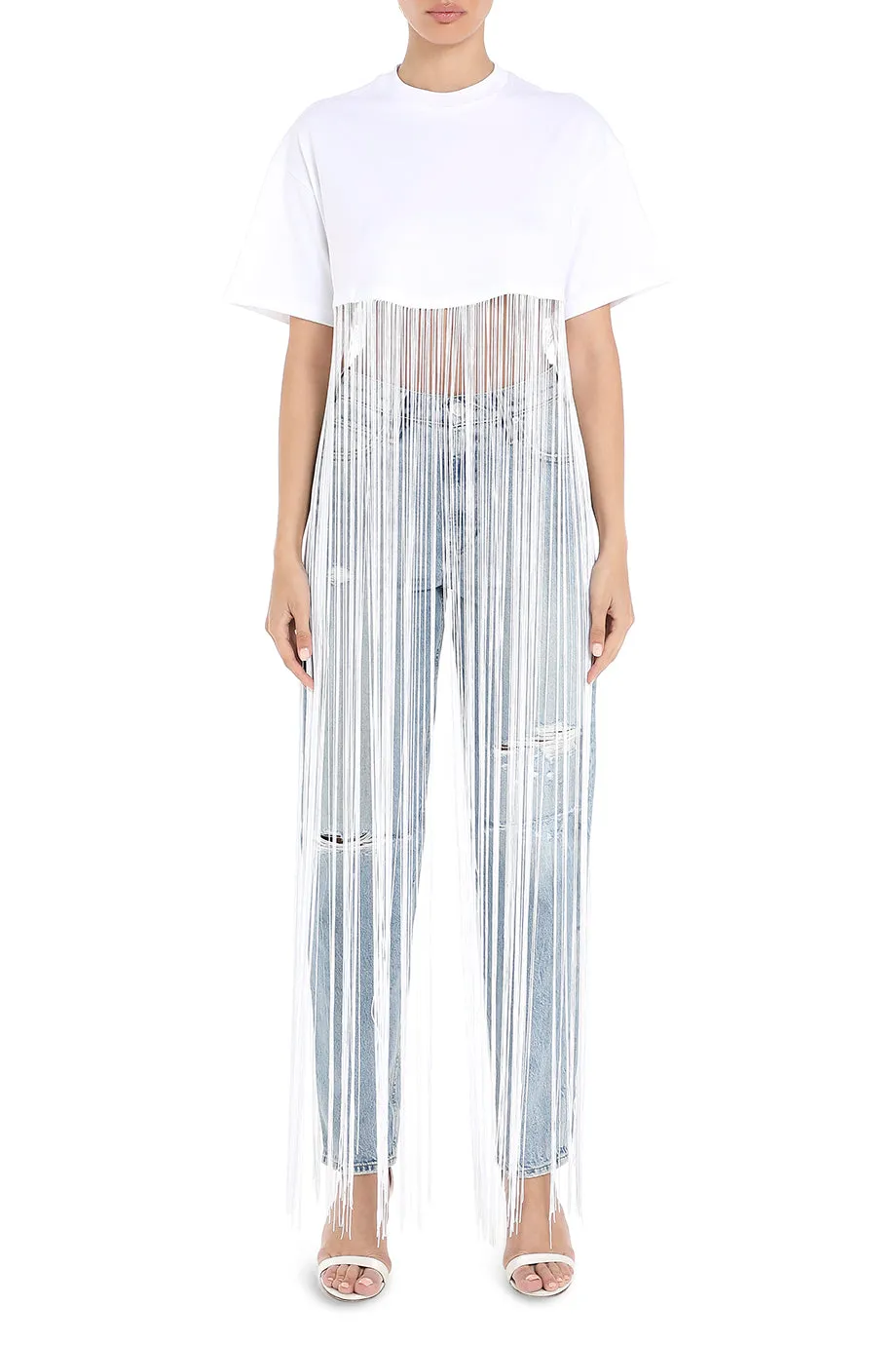 Cropped Fringe T-Shirt