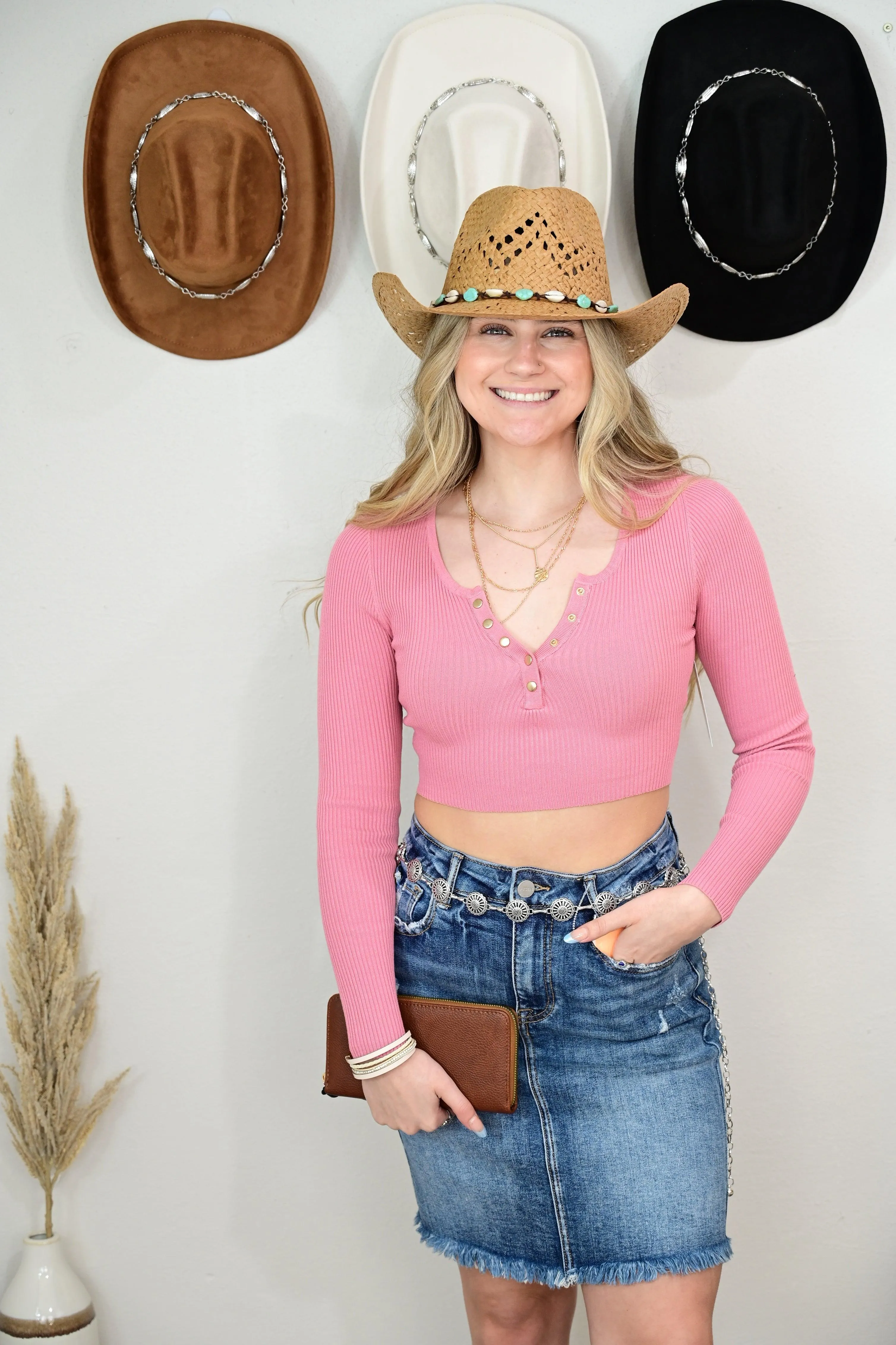 Cropped Long Sleeve Jenna Top