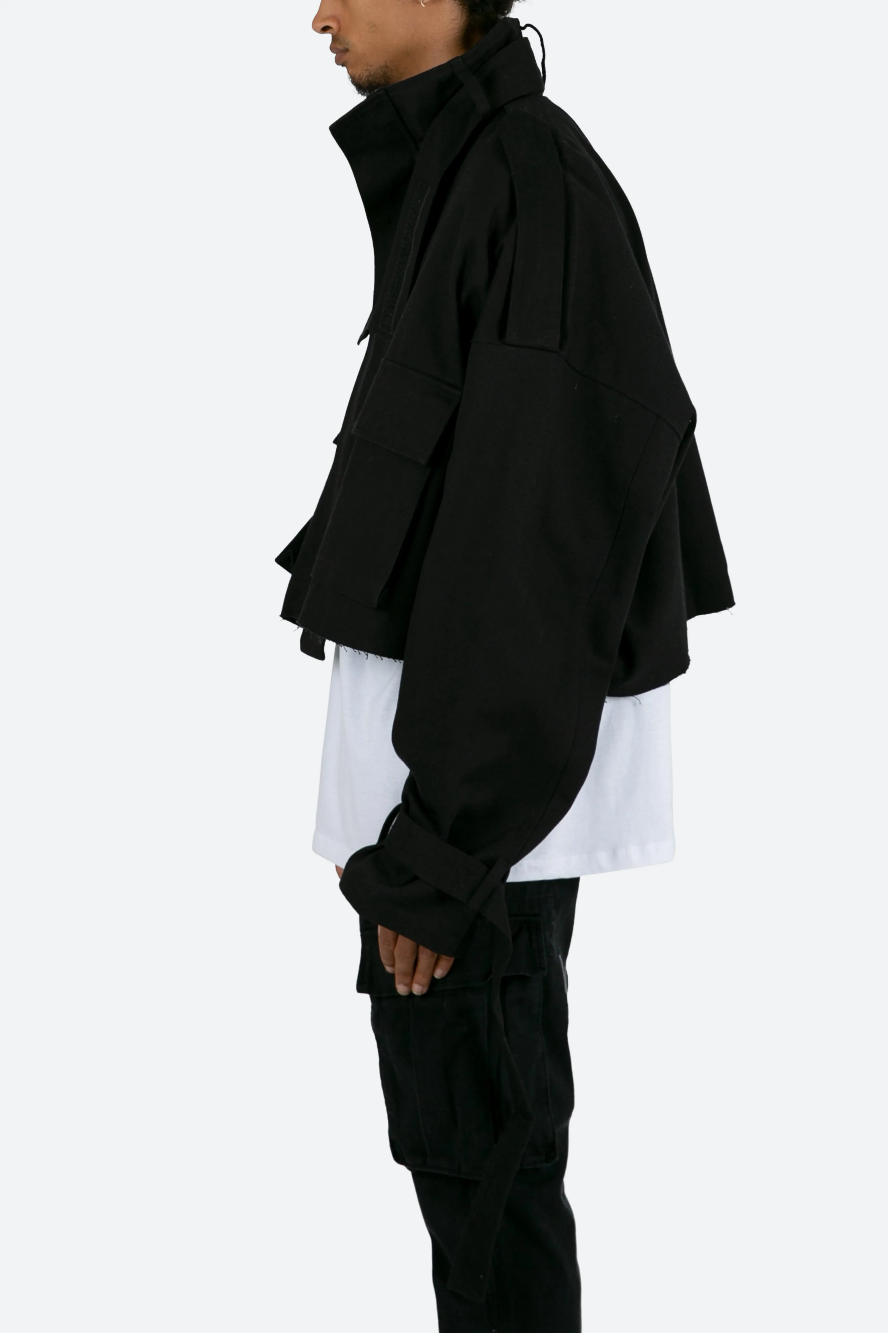 Cropped M65 Jacket - Black