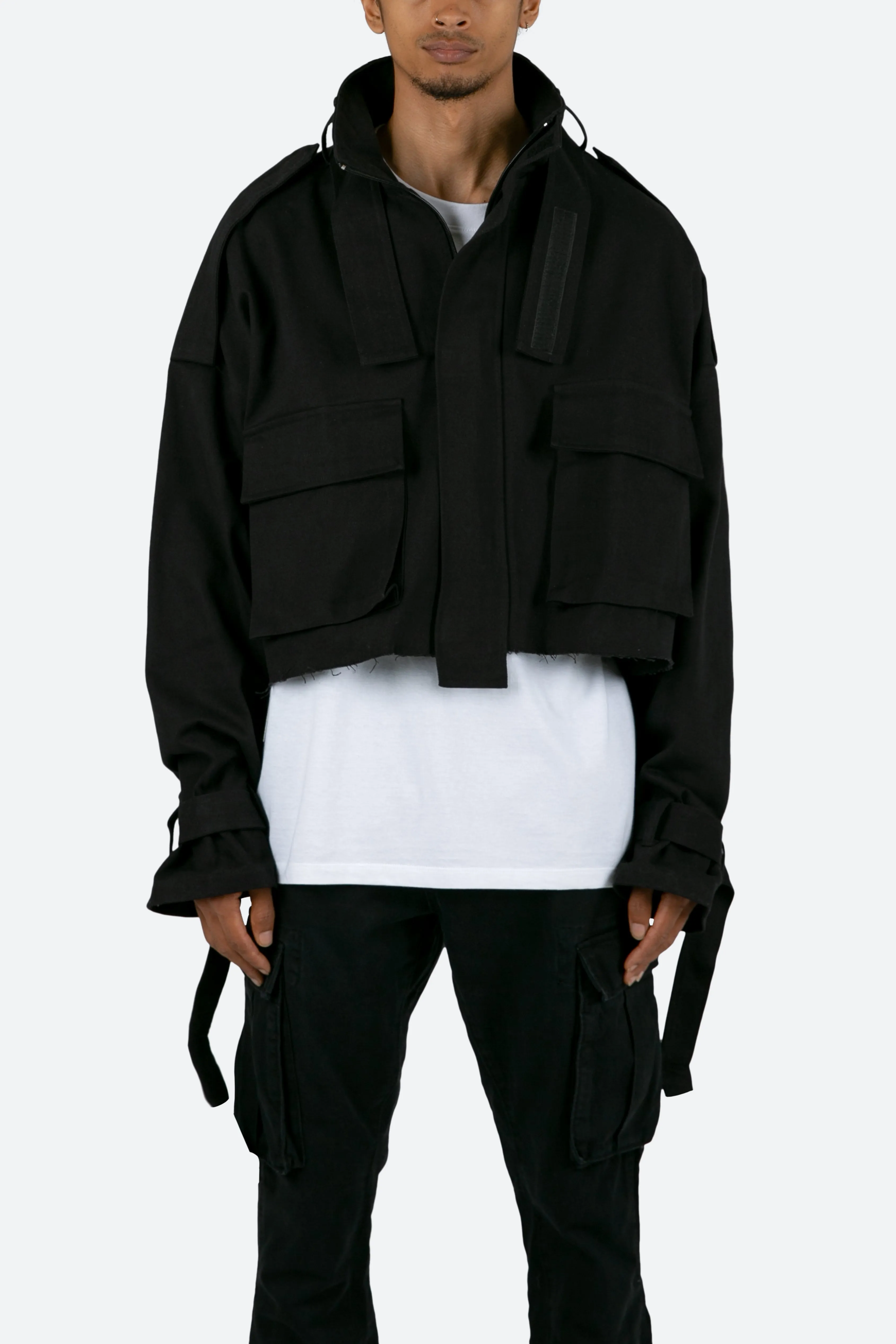 Cropped M65 Jacket - Black