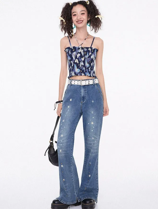 Cropped Sleeveless Polo Shirt
