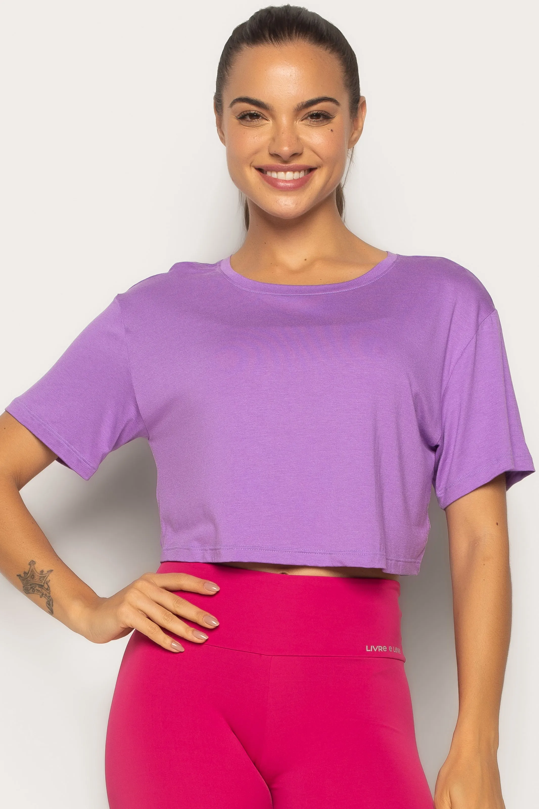 Cropped T-Shirt Lilás