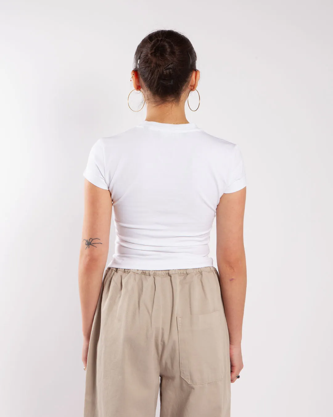 Daily Paper Glow Cropped T-Shirt White
