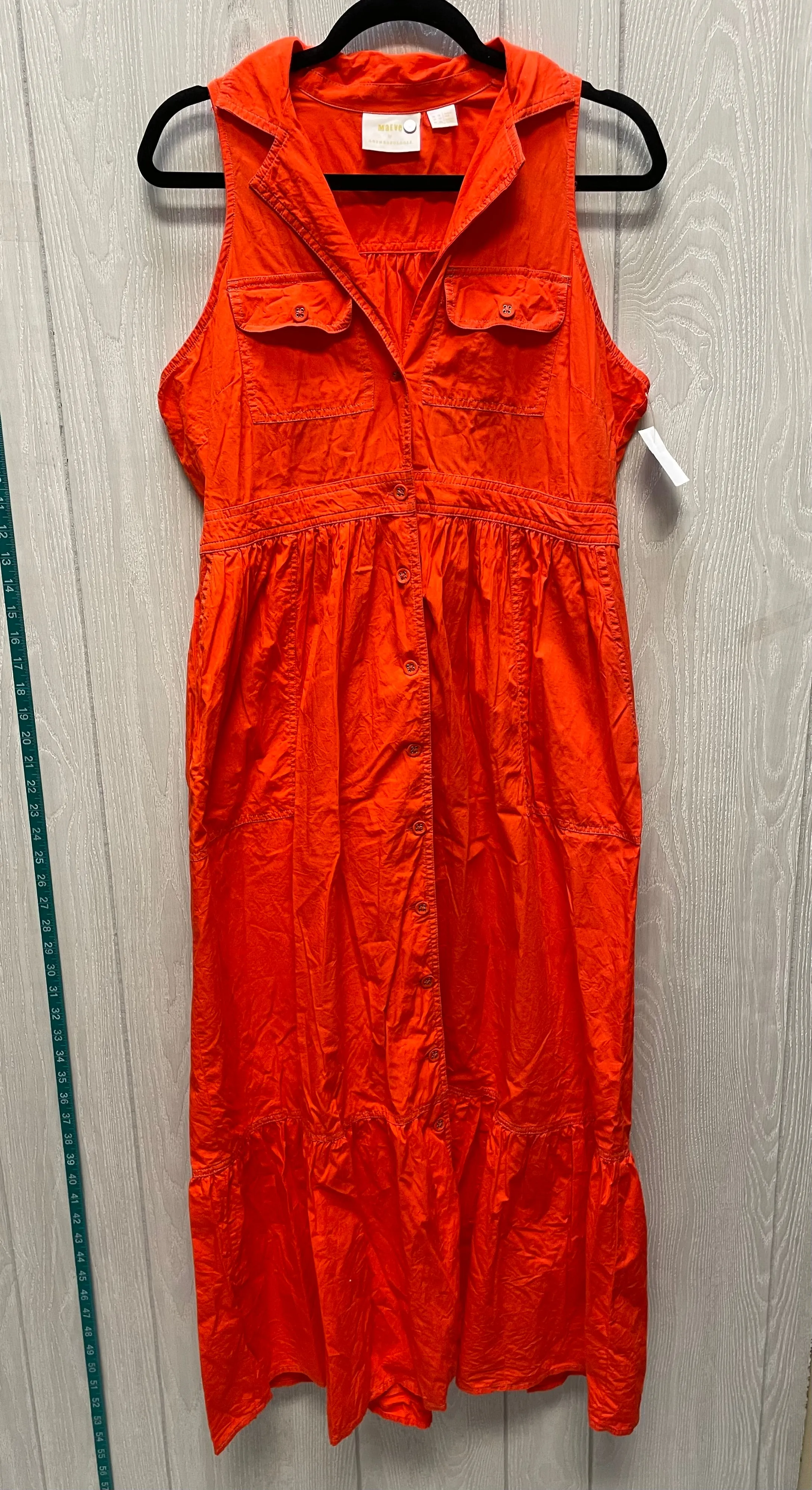 Dress Casual Maxi By Maeve In Orange, Size: L