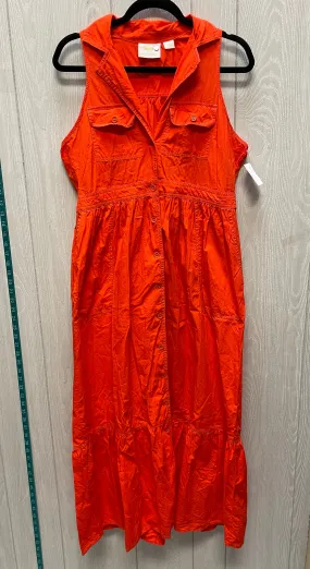 Dress Casual Maxi By Maeve In Orange, Size: L