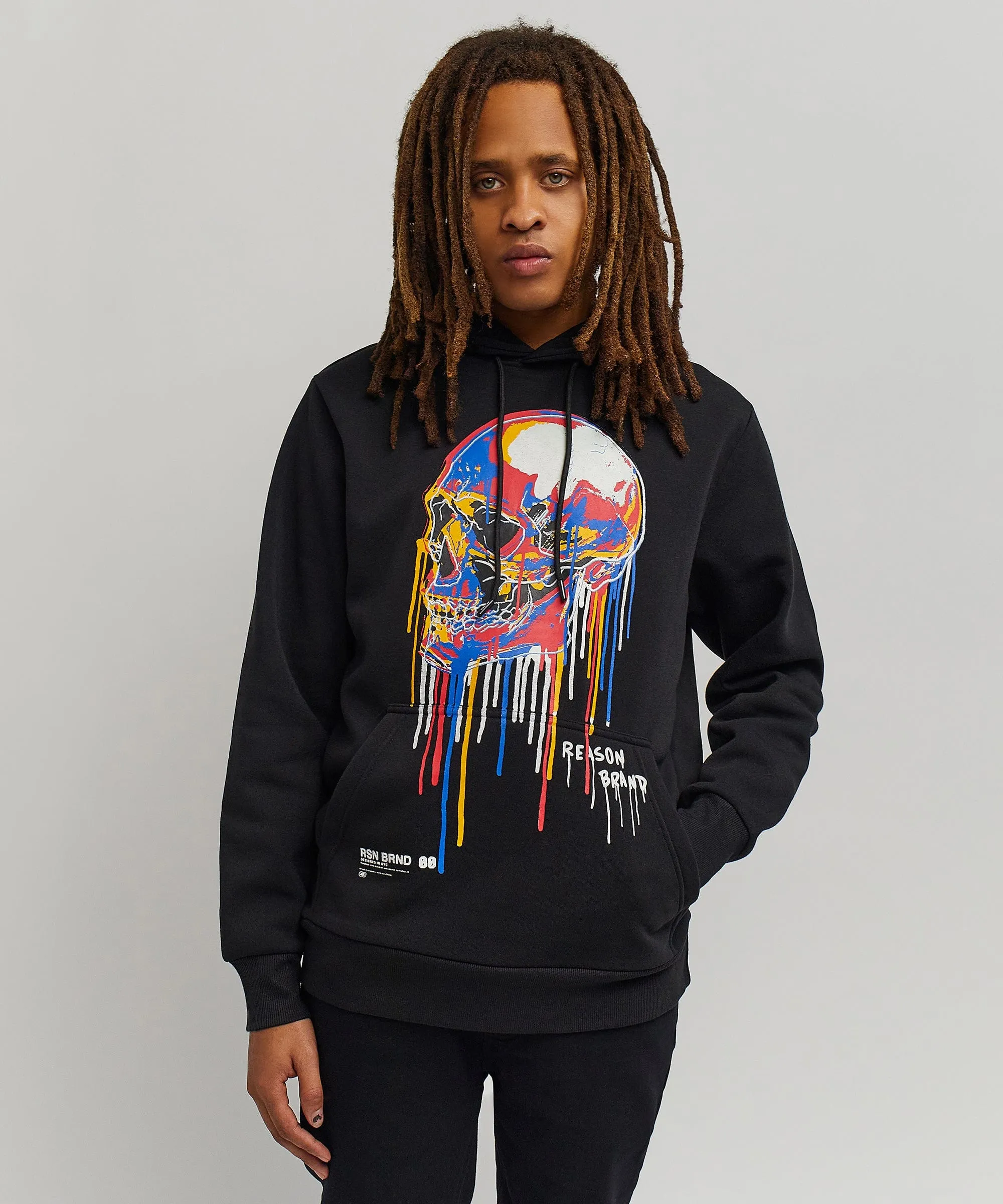 Dripping Skull Hoodie - Black