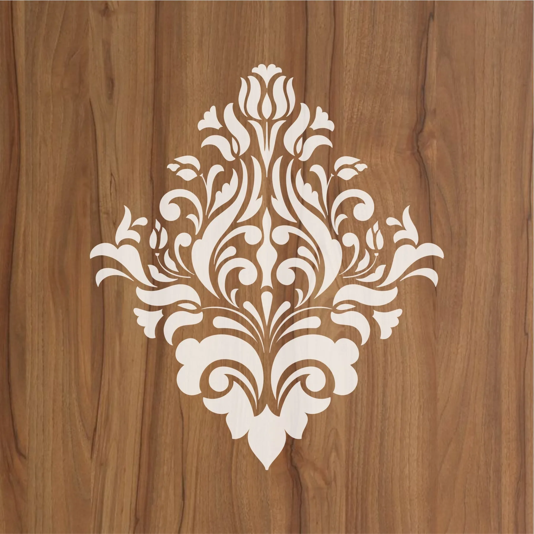 Element Damask Pattern Reusable Stencil For Canvas And Wall Painting.ID#233
