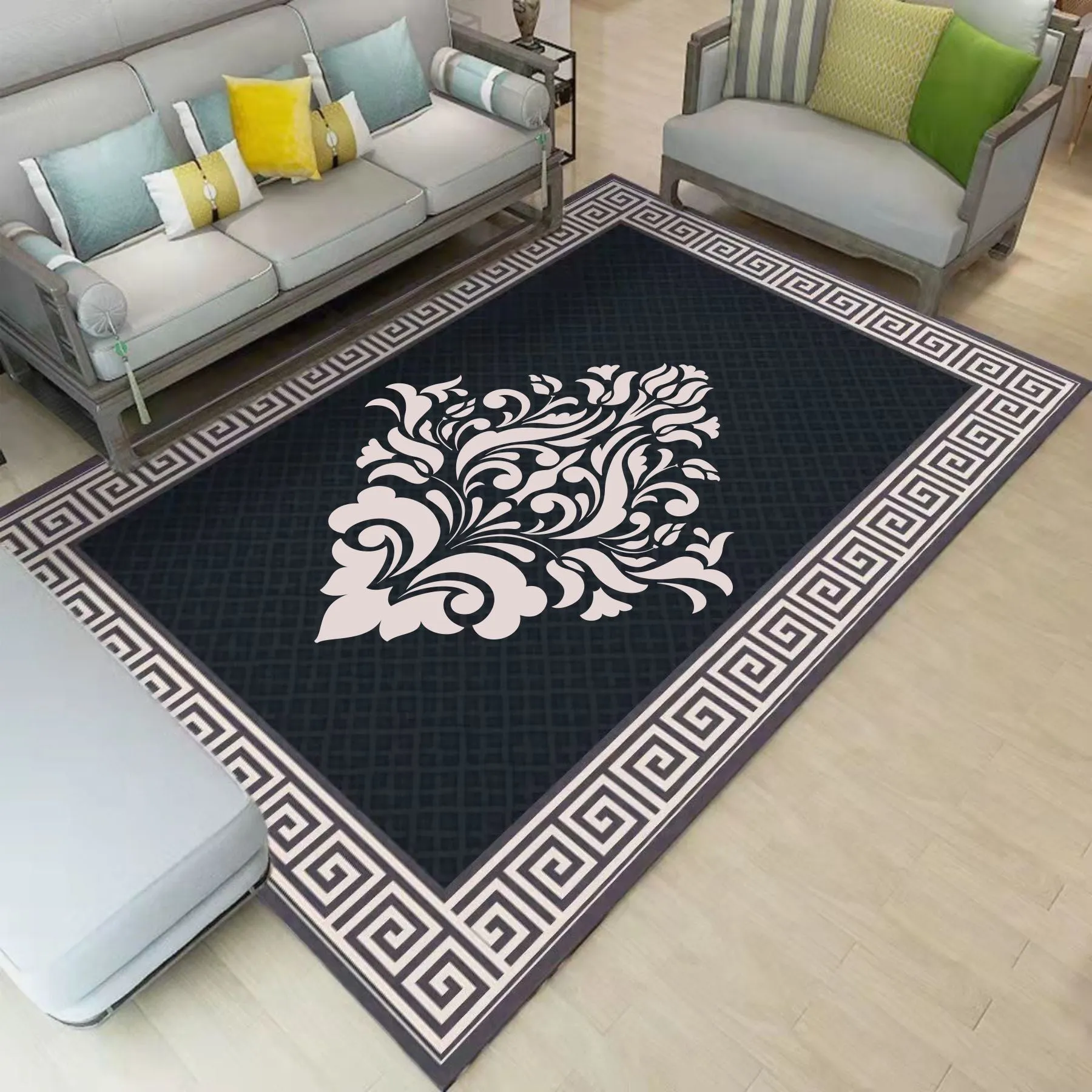 Element Damask Pattern Reusable Stencil For Canvas And Wall Painting.ID#233