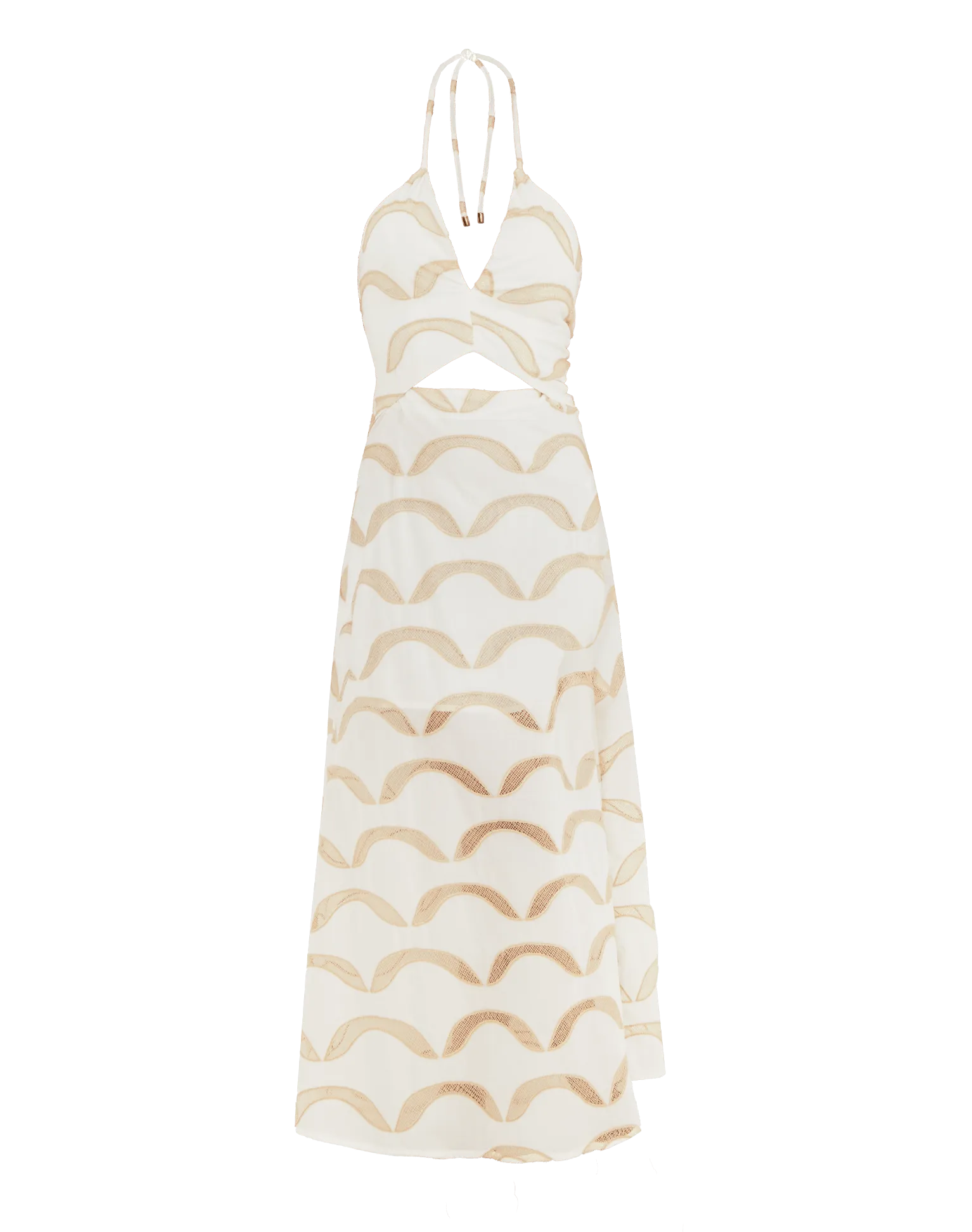 Eyelet Aila Long Dress - Off White