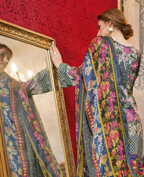 Feminine Embroidered Lawn Collection 2017 – 9B