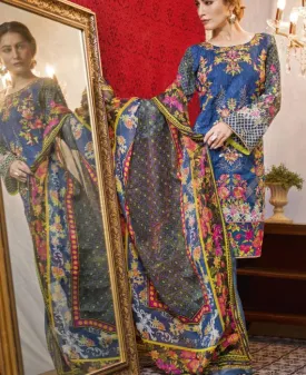 Feminine Embroidered Lawn Collection 2017 – 9B
