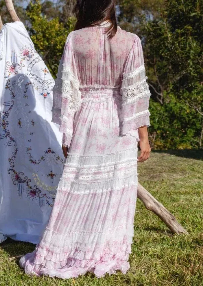 Fillyboo Maxi Dress / Duster Charm Your Way in Sunday Pink
