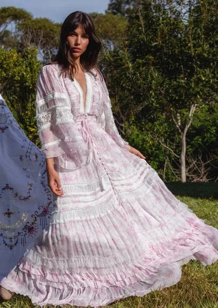 Fillyboo Maxi Dress / Duster Charm Your Way in Sunday Pink