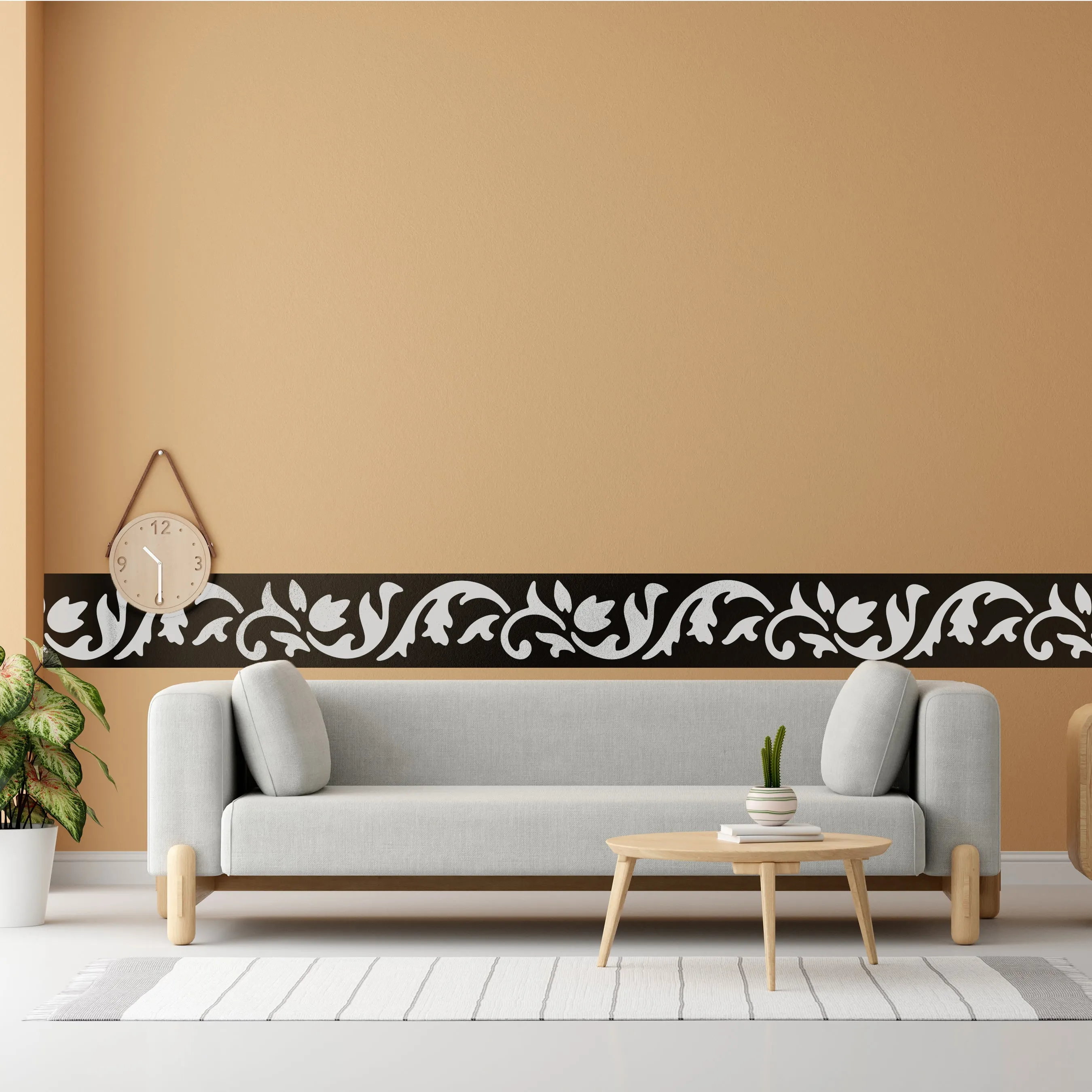 Floral Border Stencil Wall Painting Scrapbooking Stamping Embossing Album Paper Card Template. ID #389