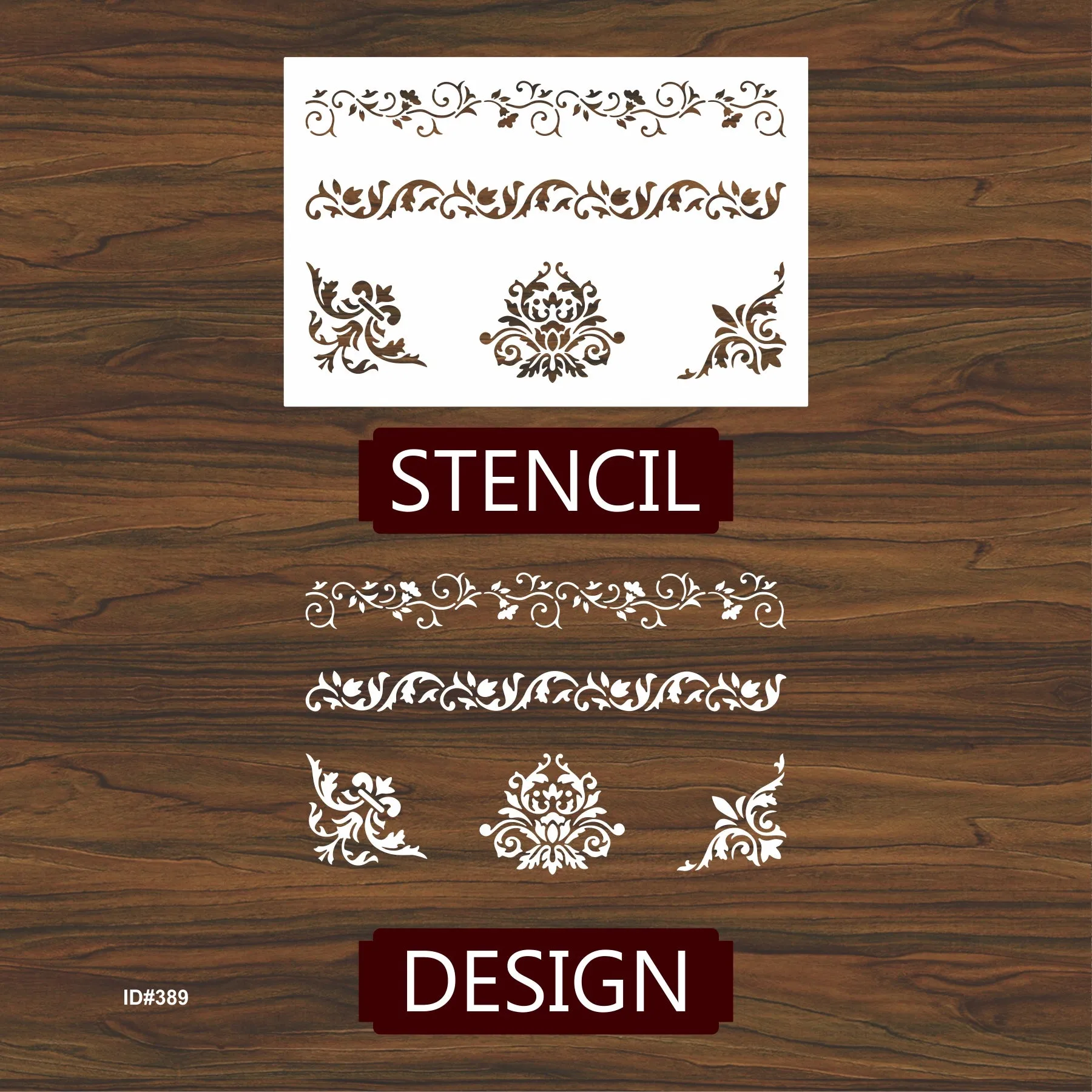 Floral Border Stencil Wall Painting Scrapbooking Stamping Embossing Album Paper Card Template. ID #389