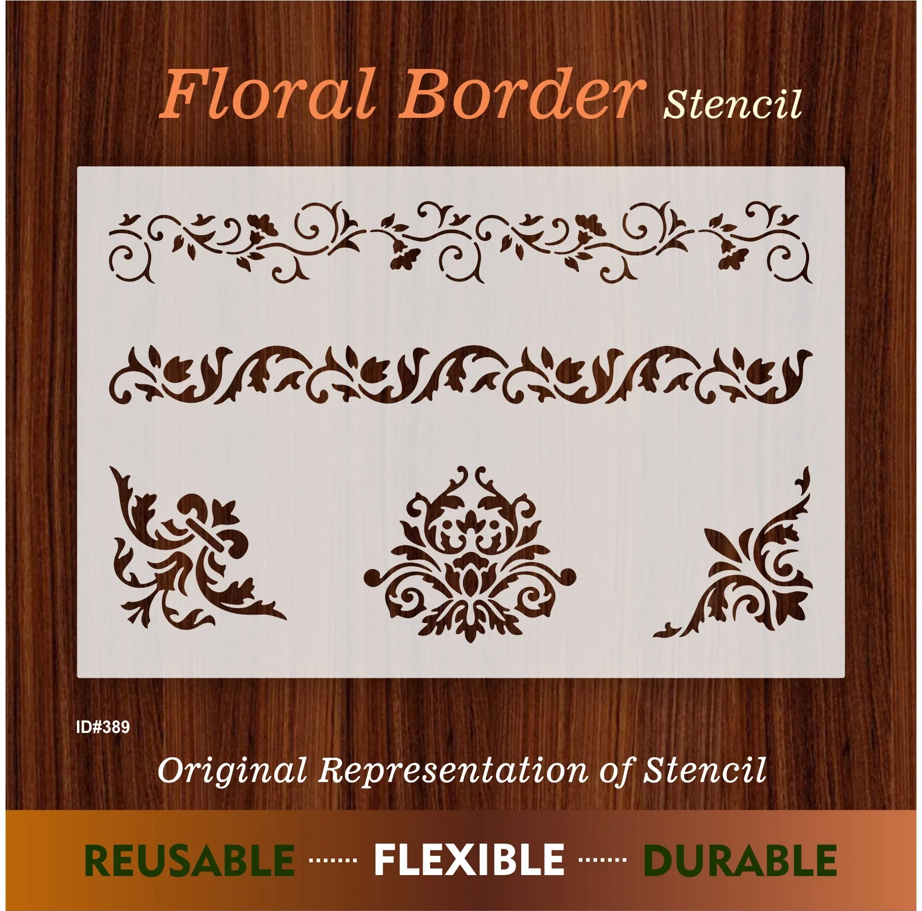 Floral Border Stencil Wall Painting Scrapbooking Stamping Embossing Album Paper Card Template. ID #389