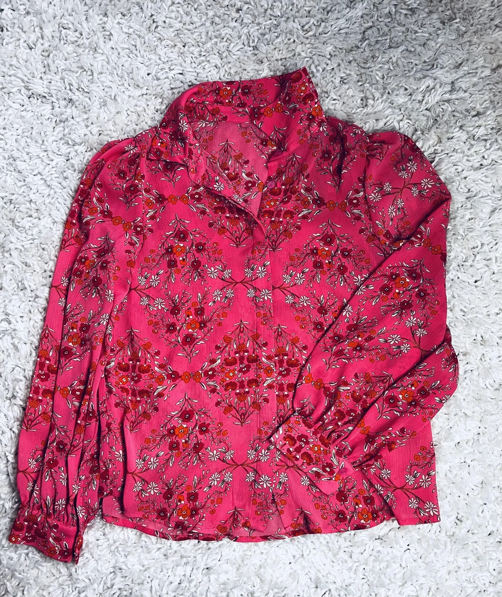 Floral Puff Sleeve Shirt