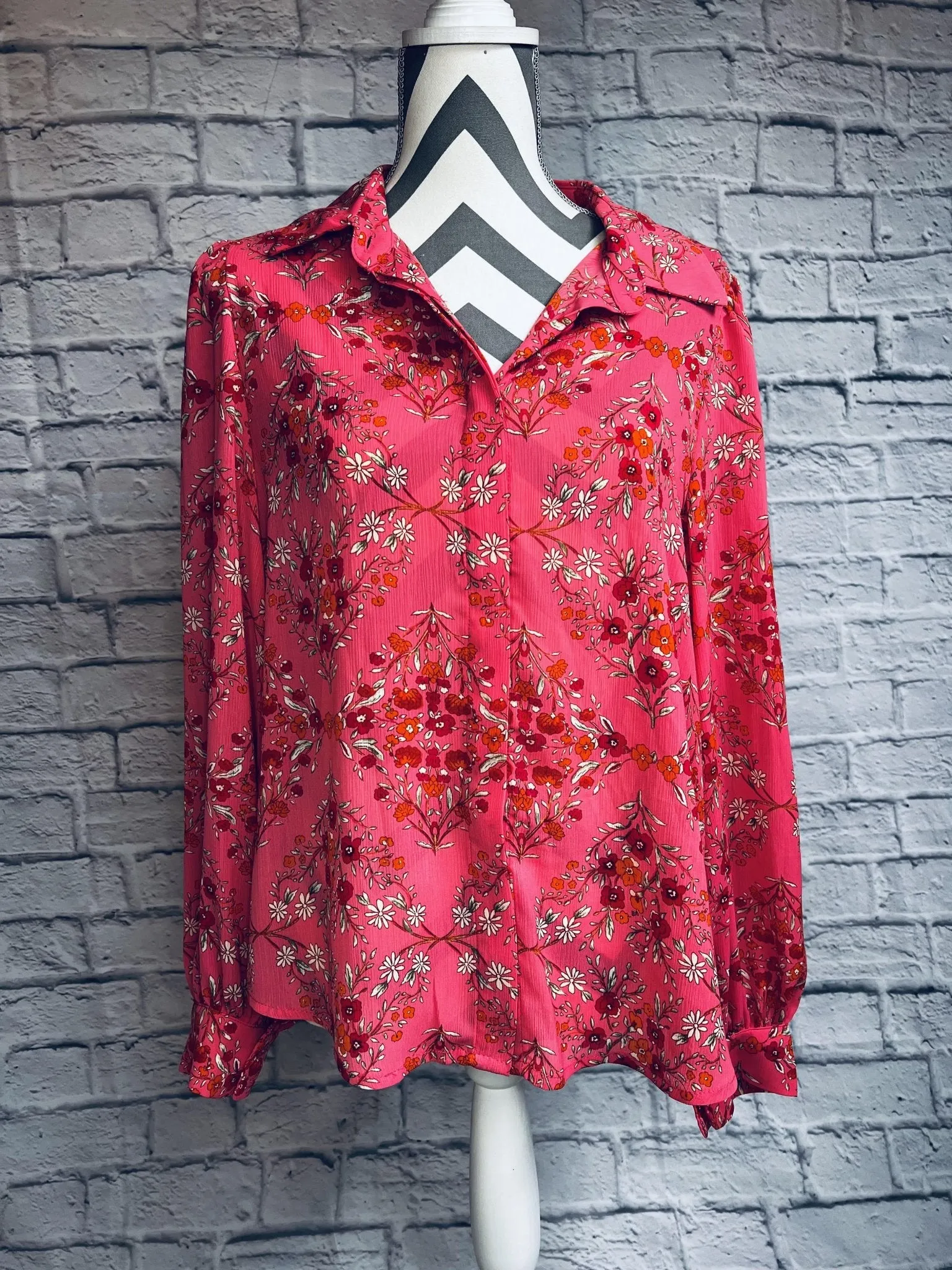 Floral Puff Sleeve Shirt