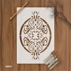 Floral Vintage Stencil on Floor, Kolam Stencil for Decoration.ID#593