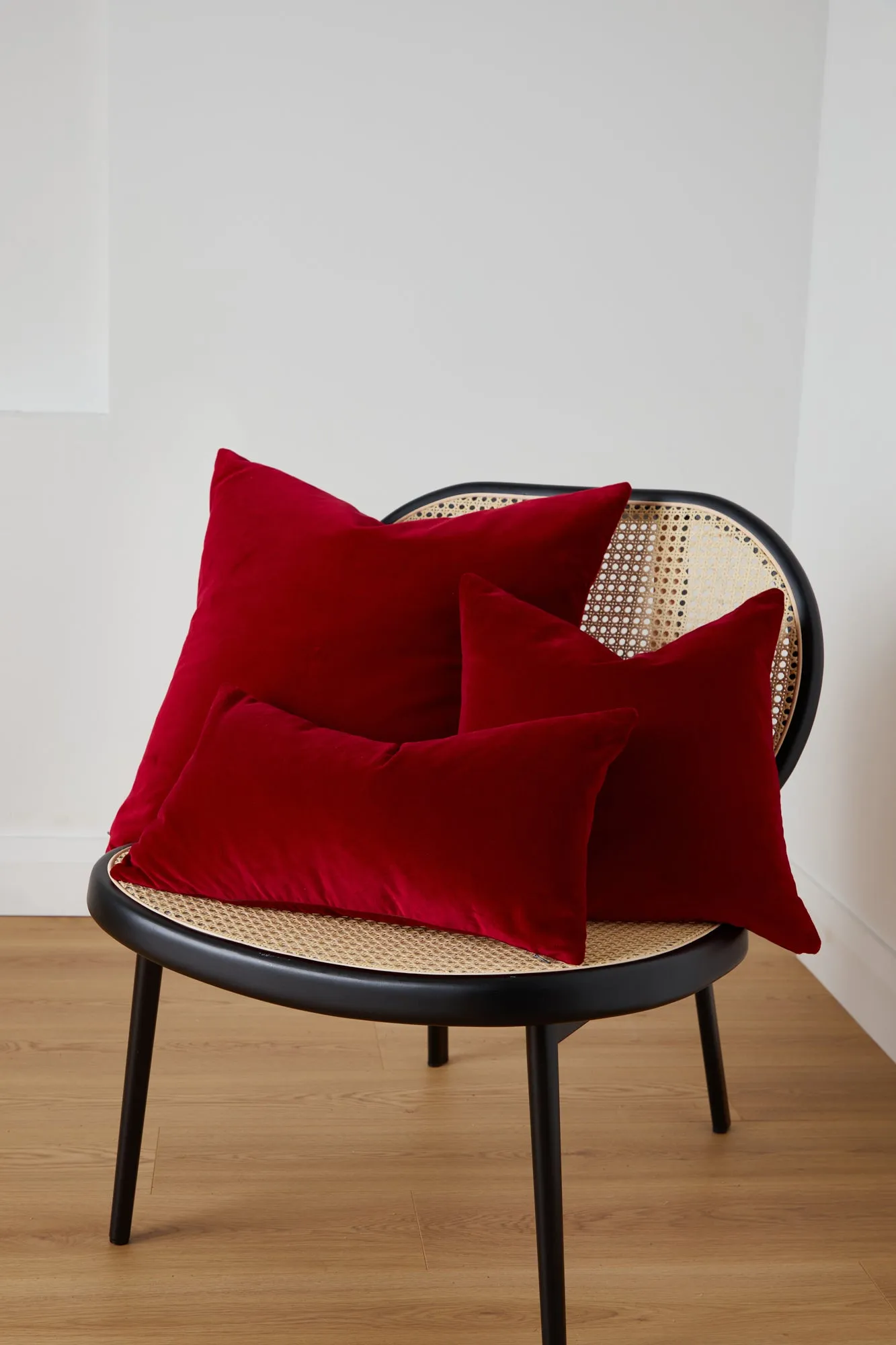 Foxford Berry Velvet Cushion Oblong