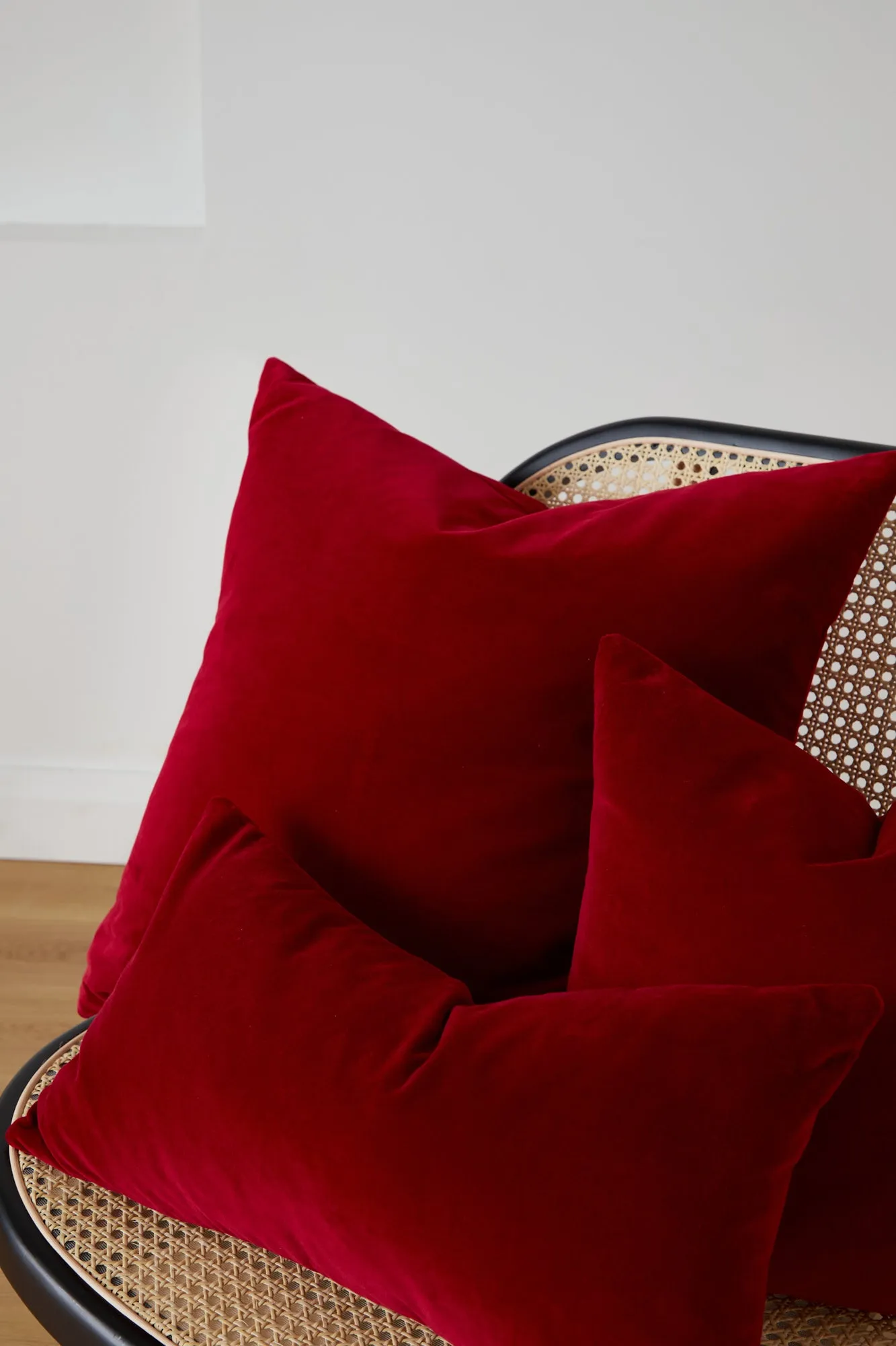 Foxford Berry Velvet Cushion Oblong
