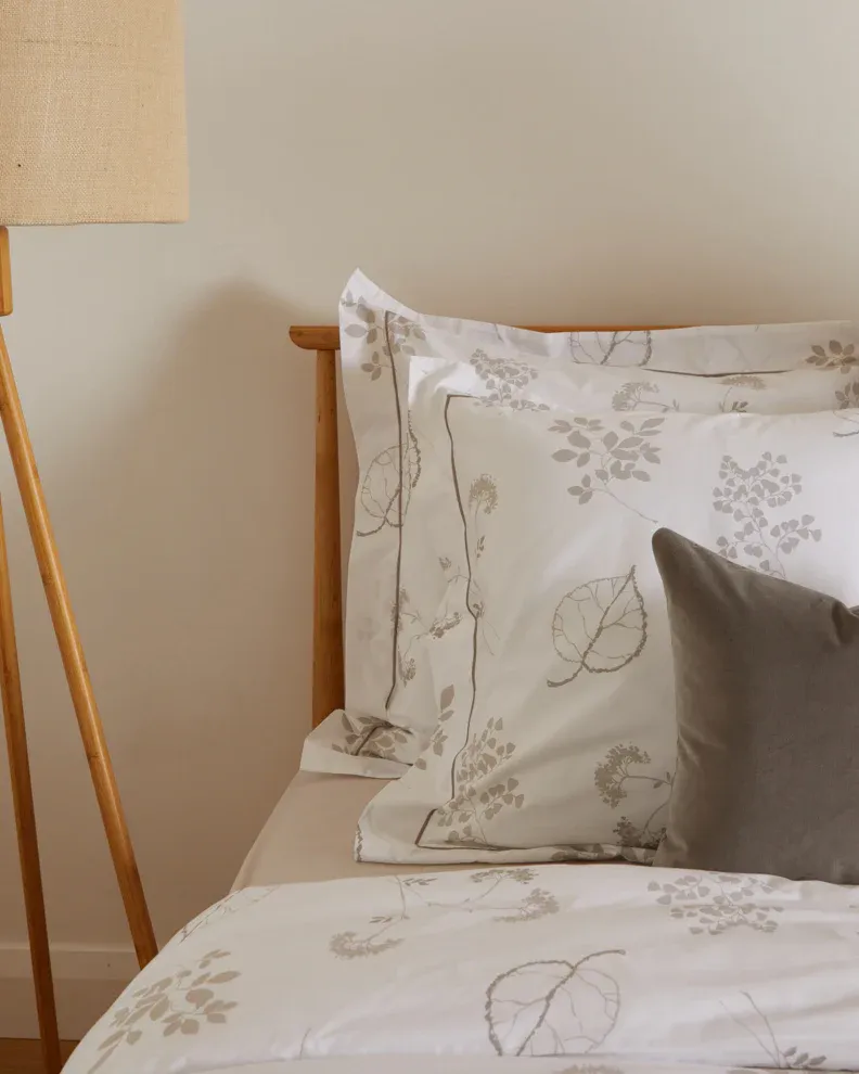 Foxford Mink Meadow Square Pillowcase