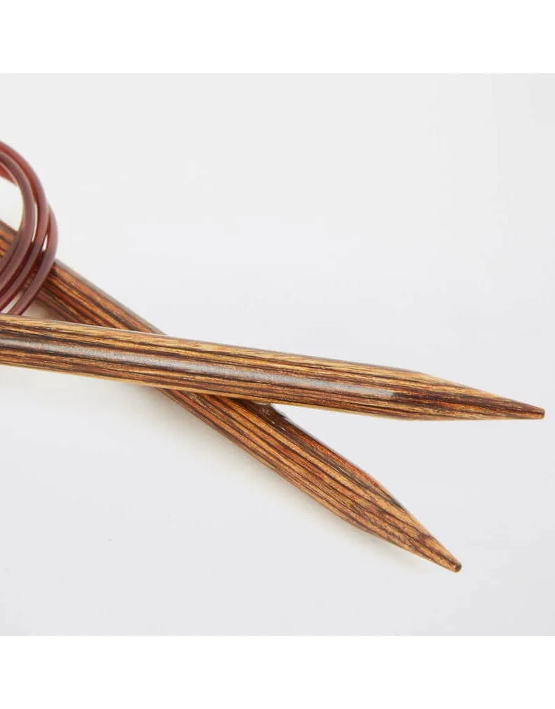 Ginger Fixed Circular Knitting Pins, 40cm x 12mm