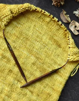 Ginger Fixed Circular Knitting Pins, 40cm x 12mm