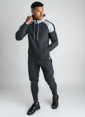 GK Contrast Core Plus Tracksuit Top - Charcoal Marl/Grey Marl