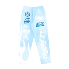 Race Straight-Leg Sweatpants - Sky Blue
