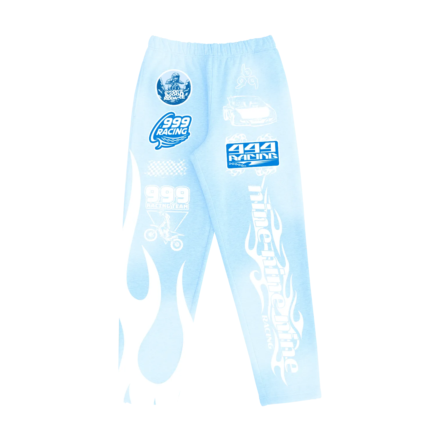 Race Straight-Leg Sweatpants - Sky Blue