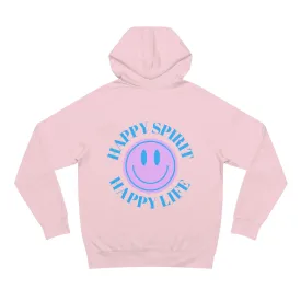 Happy Spirit Happy Life Sweatshirt, Unisex Supply Hoodie, Oversized Hoodie, Back Print Trendy Sweatshirt, Beach Lake Cover Up, Sponge Fleece