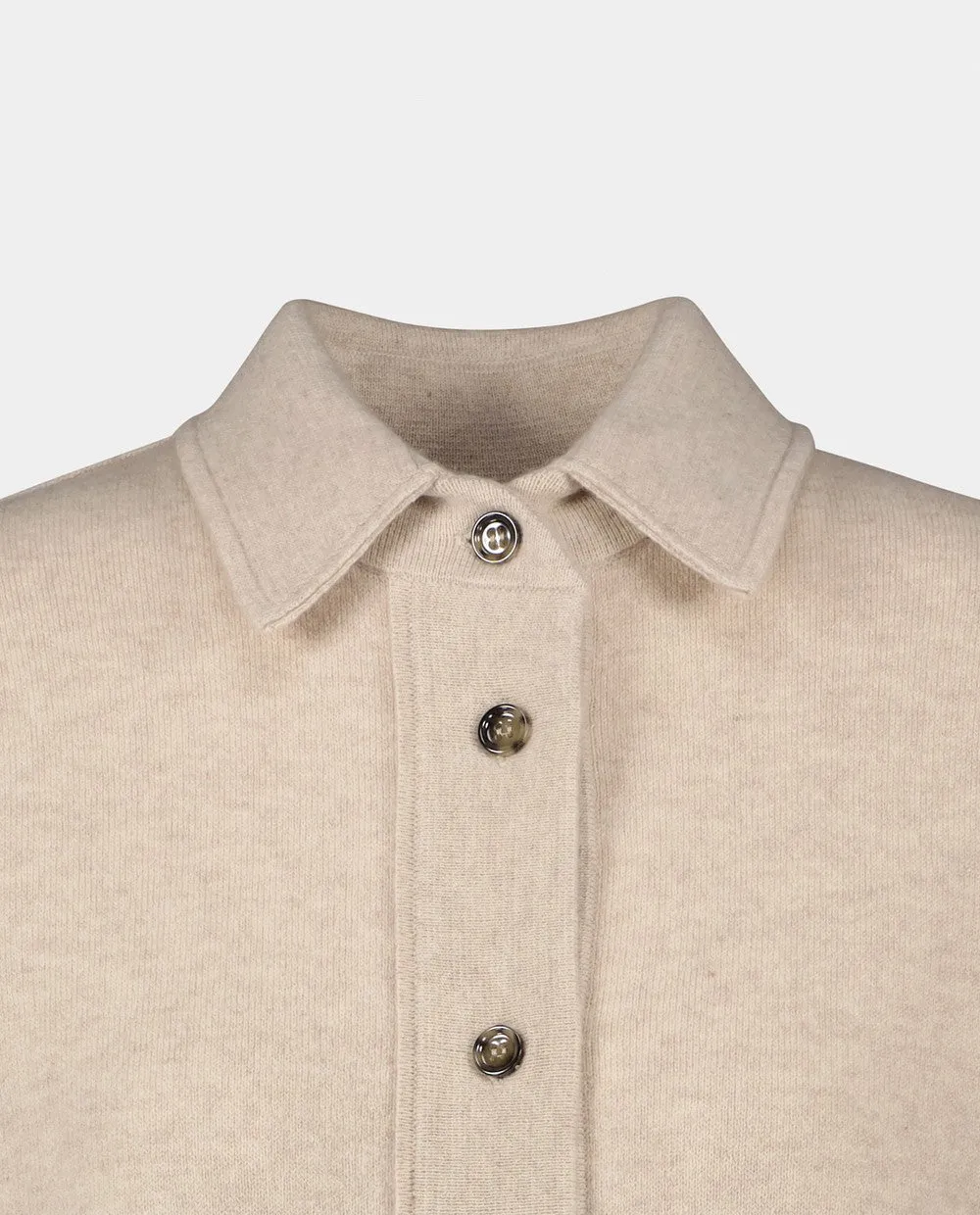 Hemd aus Cashmere-Mischung in Beige