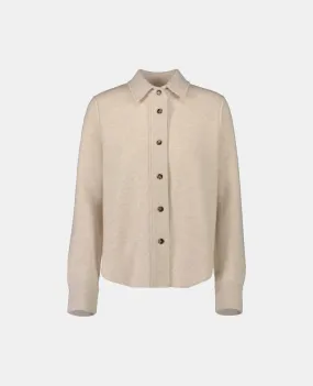Hemd aus Cashmere-Mischung in Beige