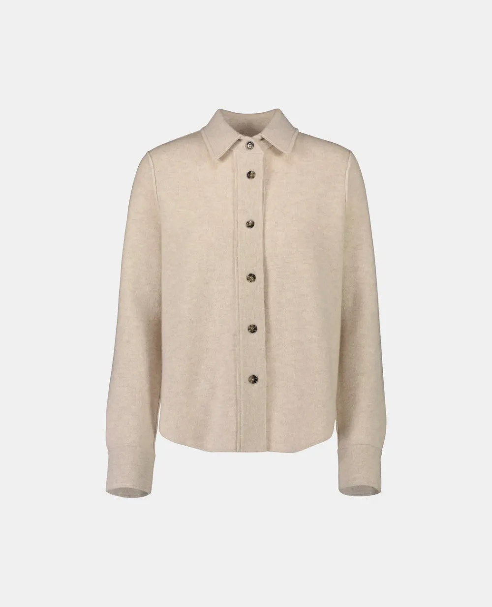 Hemd aus Cashmere-Mischung in Beige