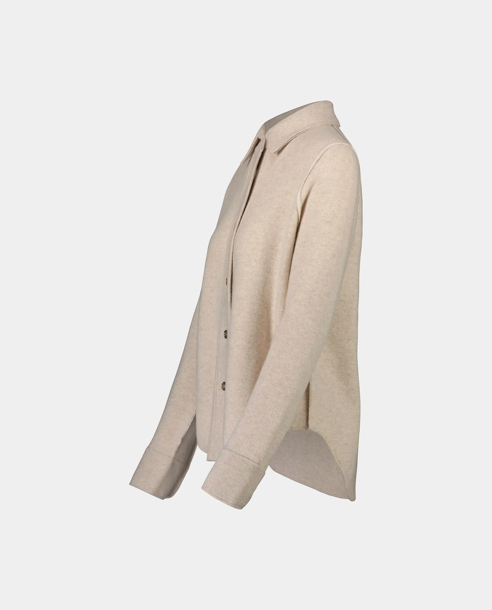 Hemd aus Cashmere-Mischung in Beige