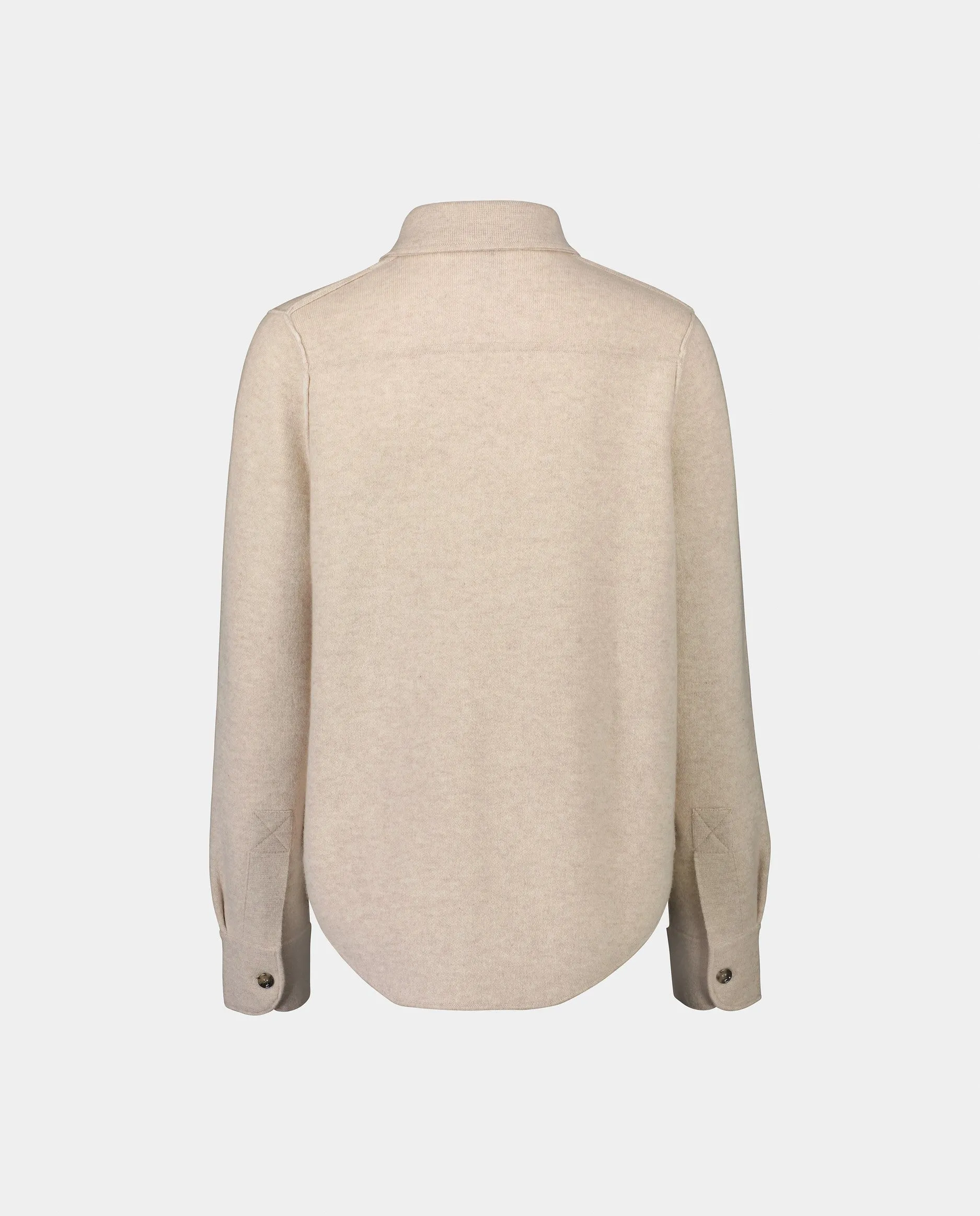 Hemd aus Cashmere-Mischung in Beige