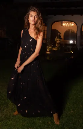 Hollynn Asymmetrical Solid Maxi Dress