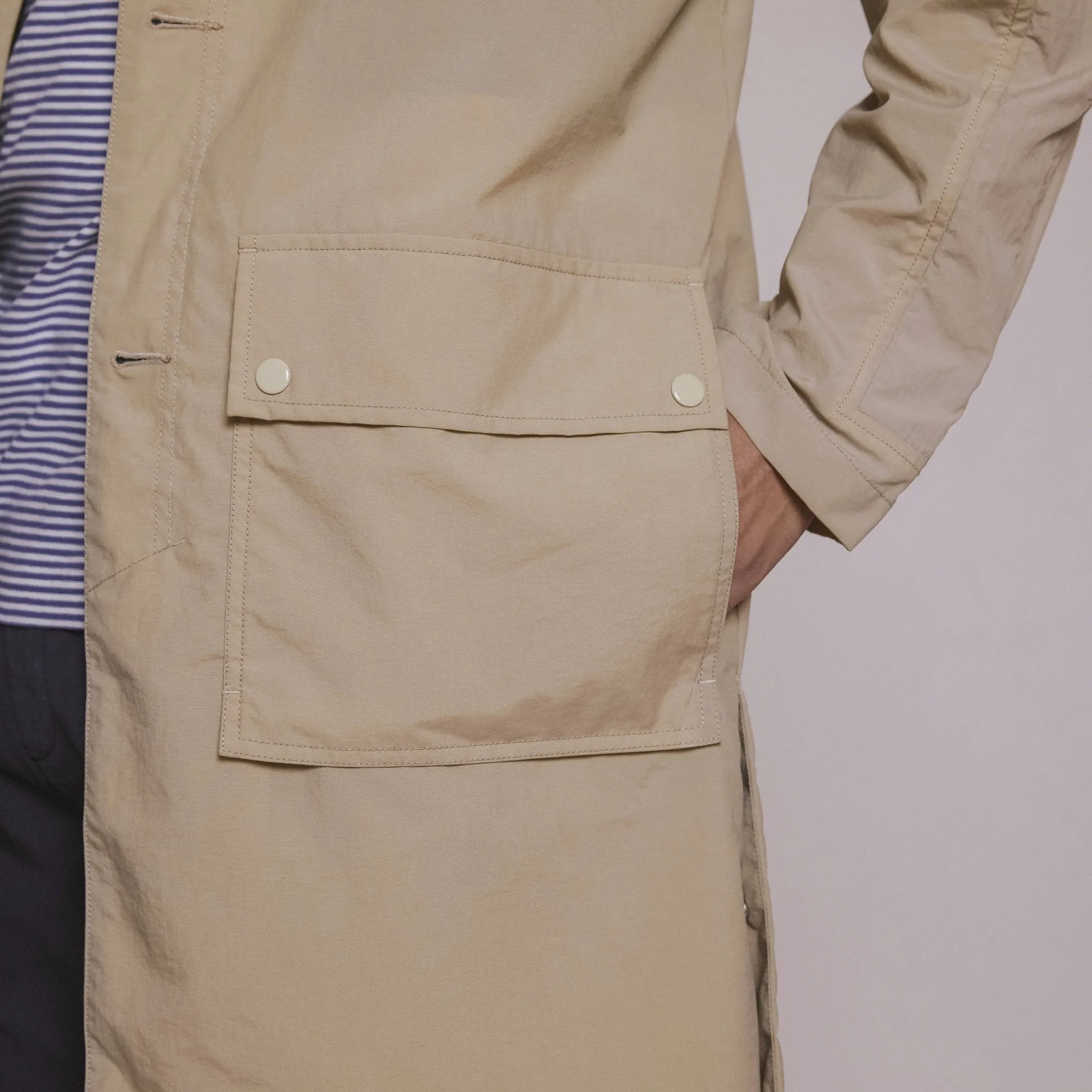 Hooded Mac - Stone