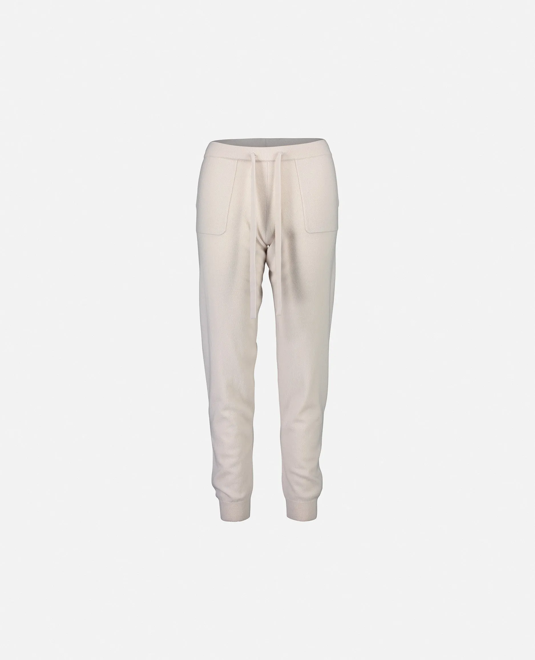 Hosen aus Cashmere-Mischung in Creme - Gerade Passform