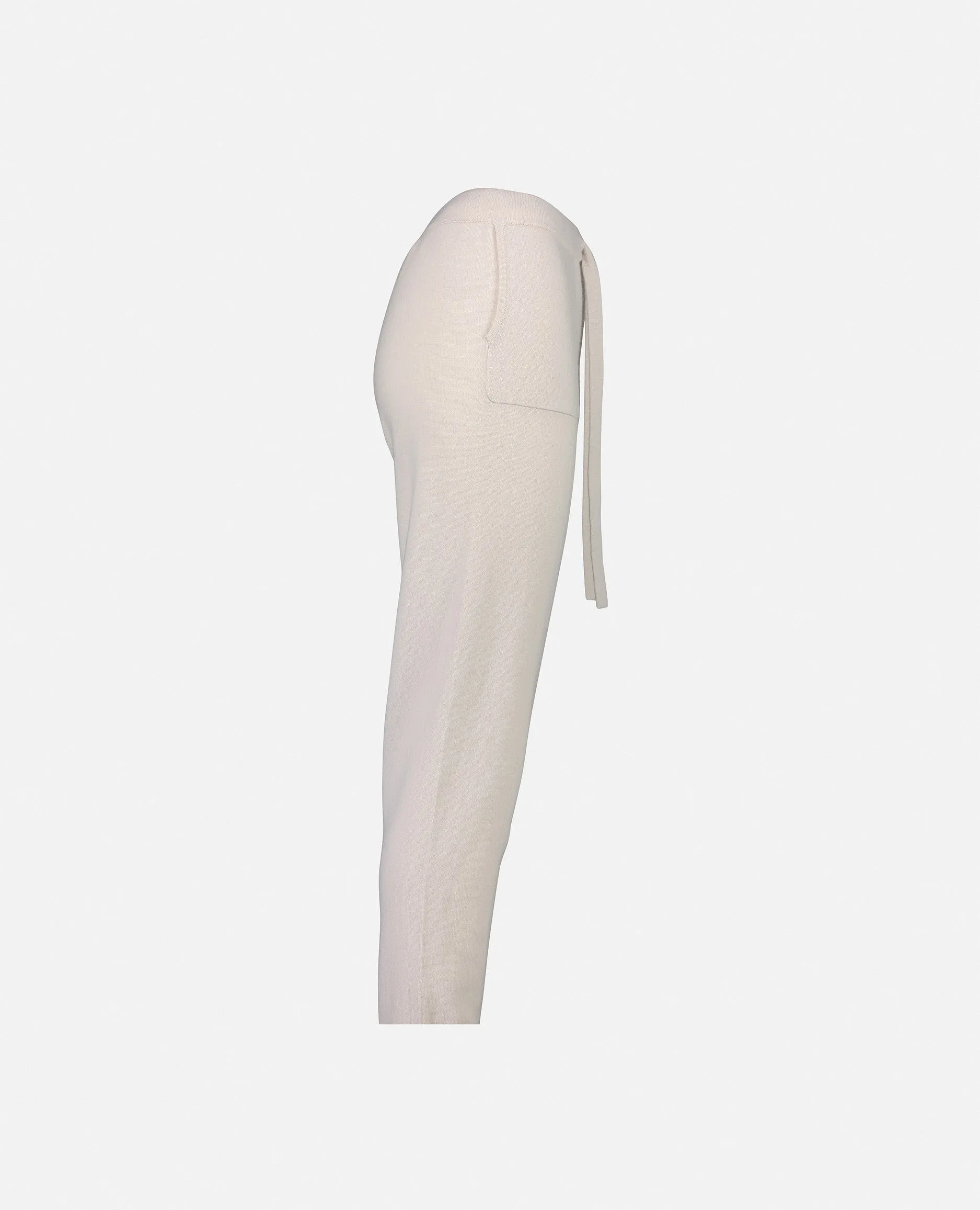 Hosen aus Cashmere-Mischung in Creme - Gerade Passform