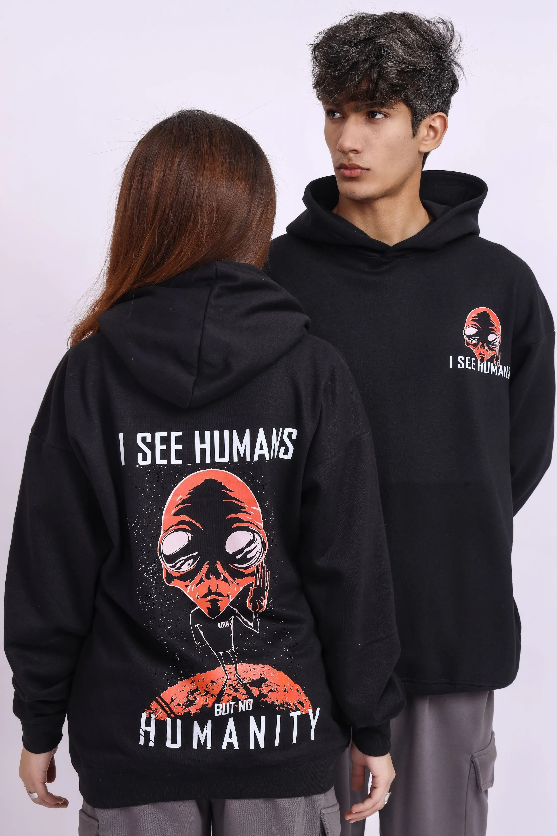 Humanity Black Oversized Hoodie