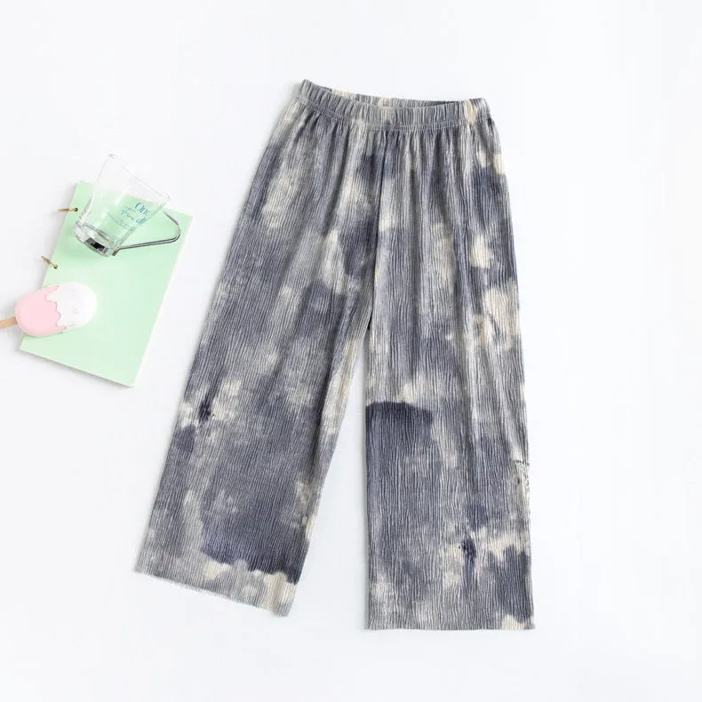 Ink Style Summer Kids Wide Leg Pants
