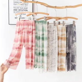 Ink Style Summer Kids Wide Leg Pants